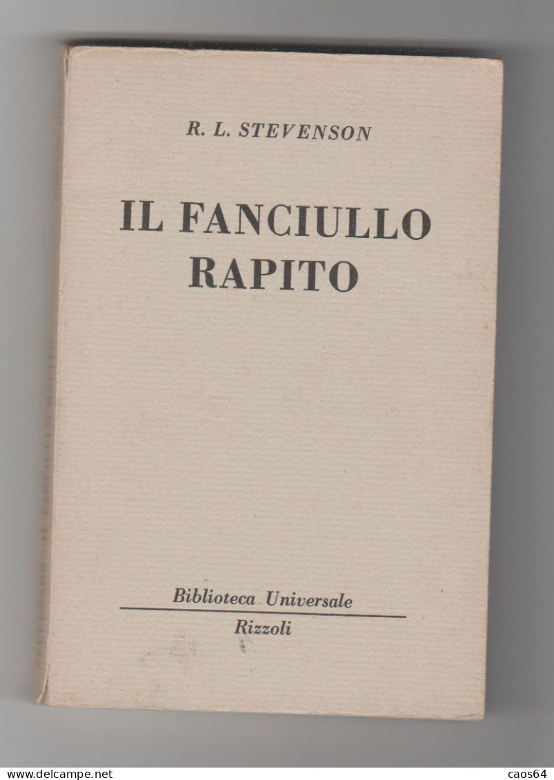 Il Fanciullo Rapito R. L. Stevenson BUR 1953 - Classiques