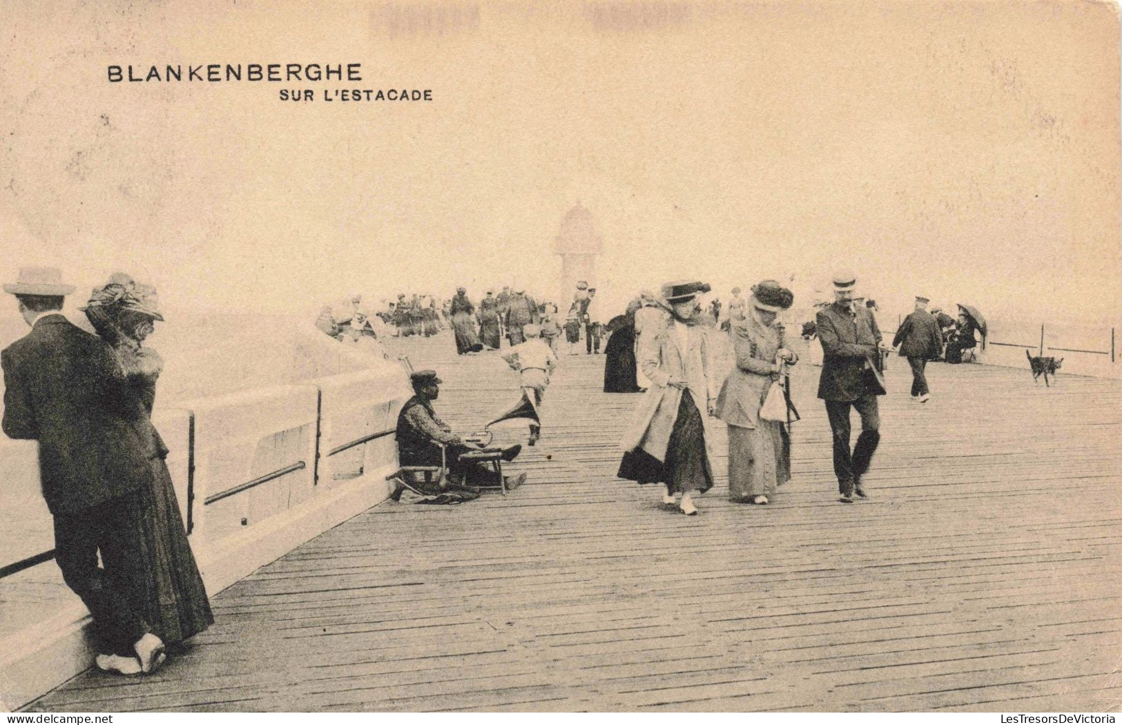 BELGIQUE - Blankenberghe - Sur L'etacade  - Animé - Carte Postale Ancienne - Blankenberge