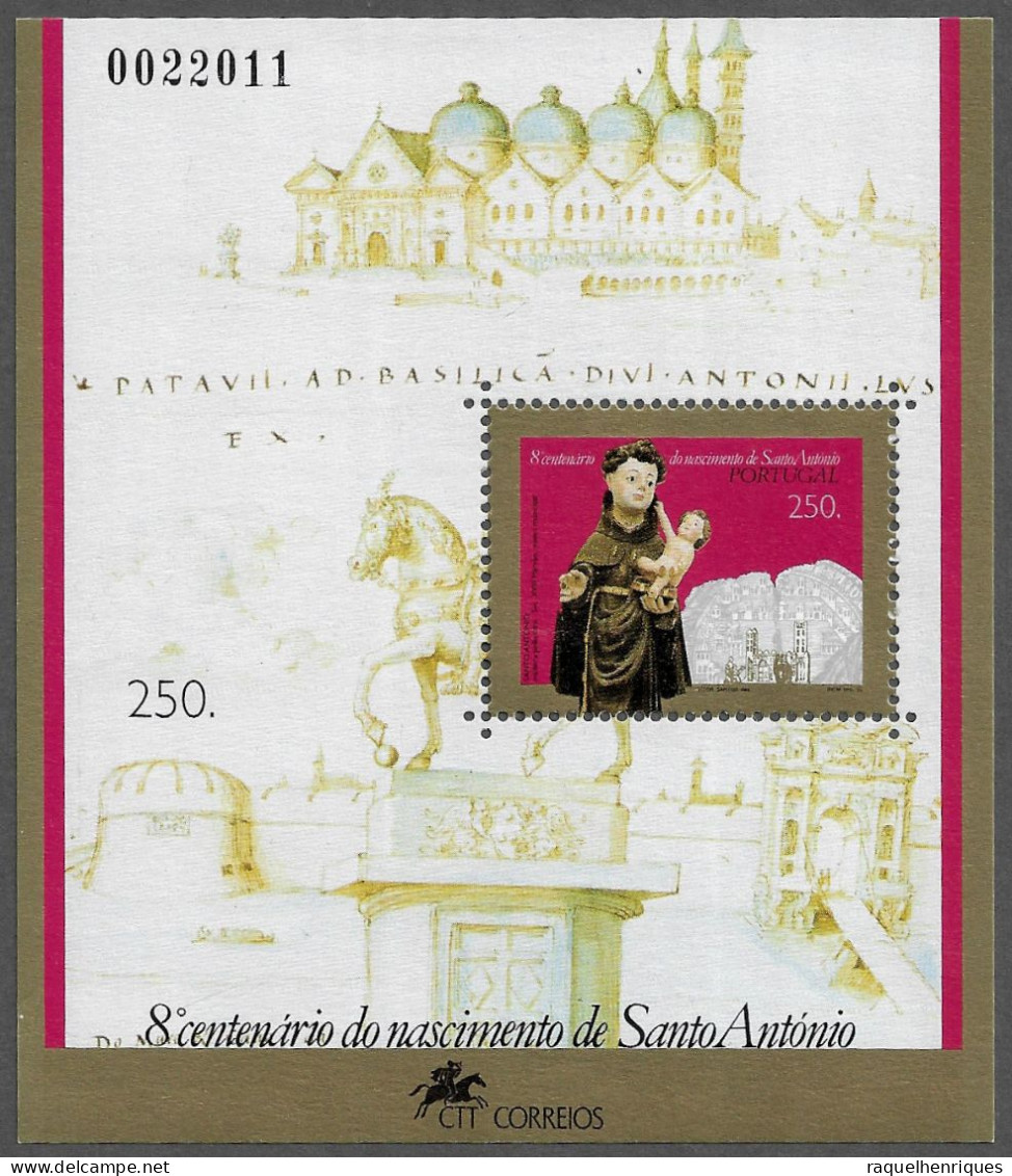 PORTUGAL STAMP - 1995 The 500th Anniversary Of The Birth Of Anthony Of Padua MINISHEET MNH (A1#157) - Nuevos
