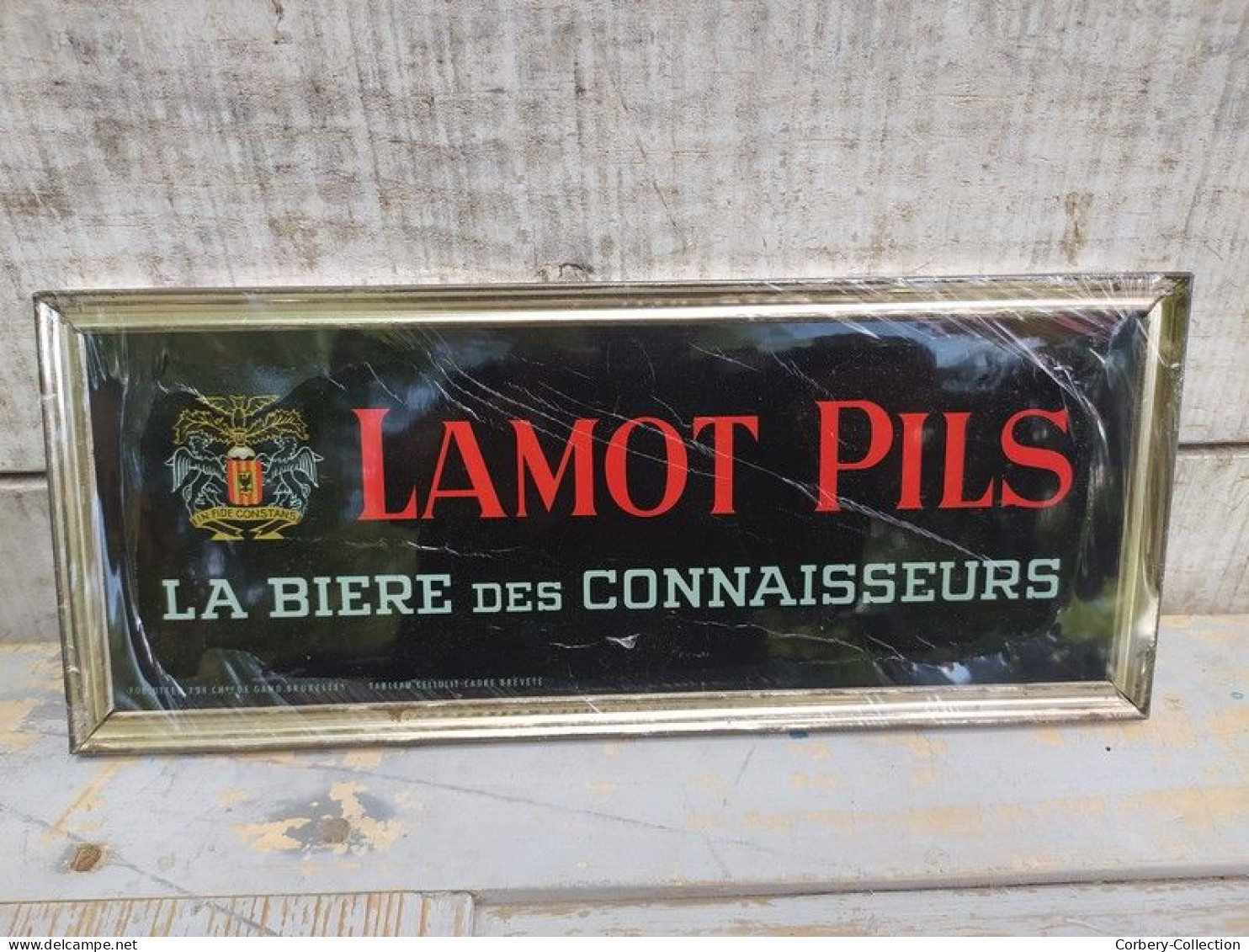 Ancienne Publicité Plaque Carton Publicitaire Bière Lamot Pils Bruxelles Belgique - Paperboard Signs