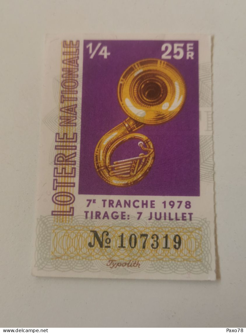 Luxembourg Loterie Nationale 1978 - Billets De Loterie