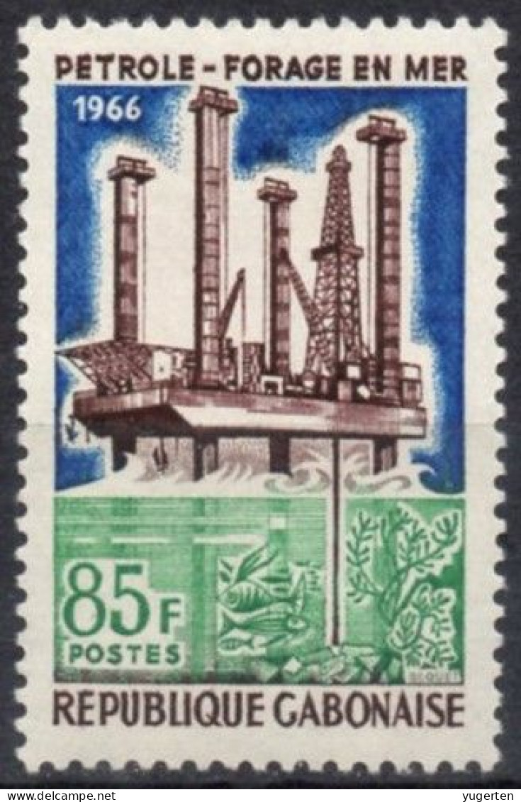 GABON 1966 - 1v - MNH - Oil Rigs. Marine Drilling Platform - Öl - Petróleo - Il Petrolio - Pétrole - Aardolie