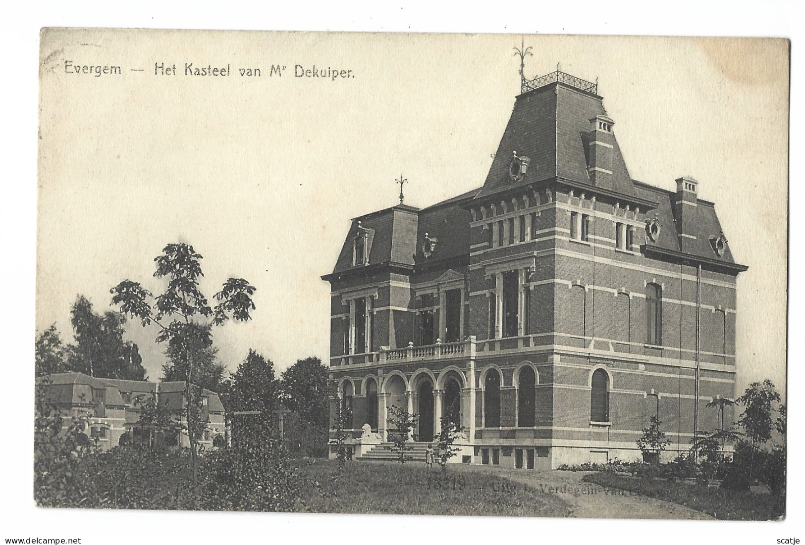 Evergem   -   Het Kasteel Van Mr Dekuiper.   -   1919   Naar   Poperinghe - Evergem