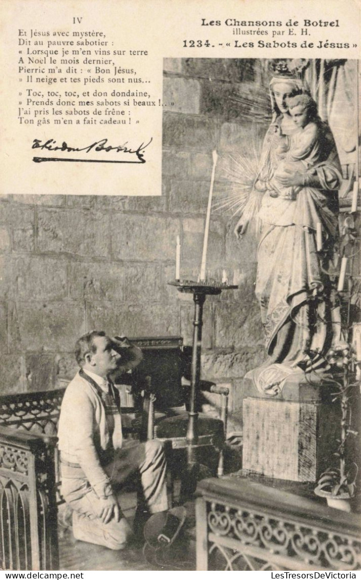 SPECTACLE - Les Chansons De Botrel - Les Sabots De Jésus - Carte Postale Ancienne - Music And Musicians