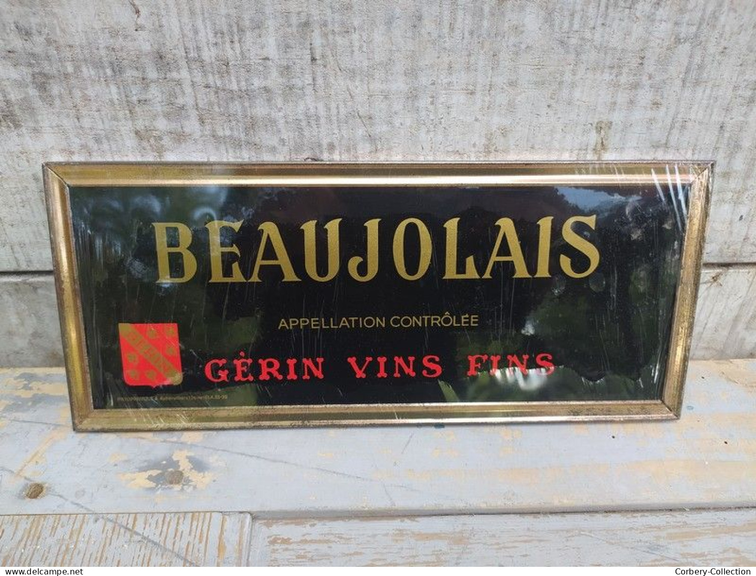 Ancienne Publicité Plaque Carton Publicitaire Beaujolais Vins Gérin Aubervilliers - Pappschilder
