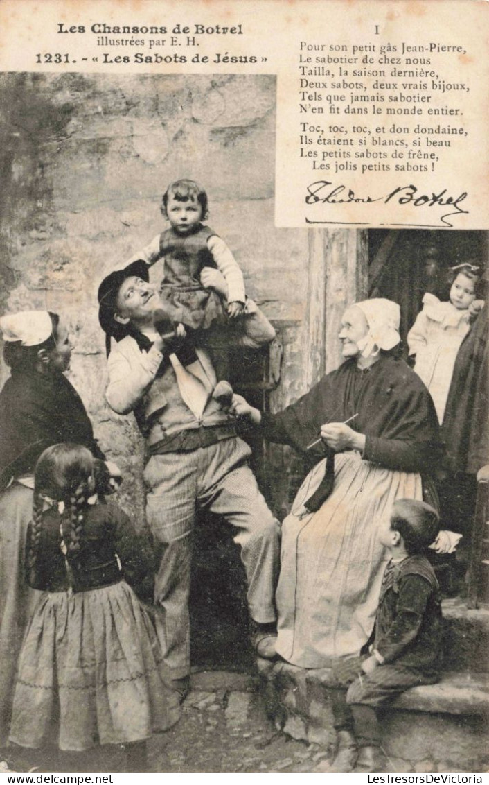 SPECTACLE - Les Chansons De Botrel - Les Sabots De Jésus - Carte Postale Ancienne - Music And Musicians