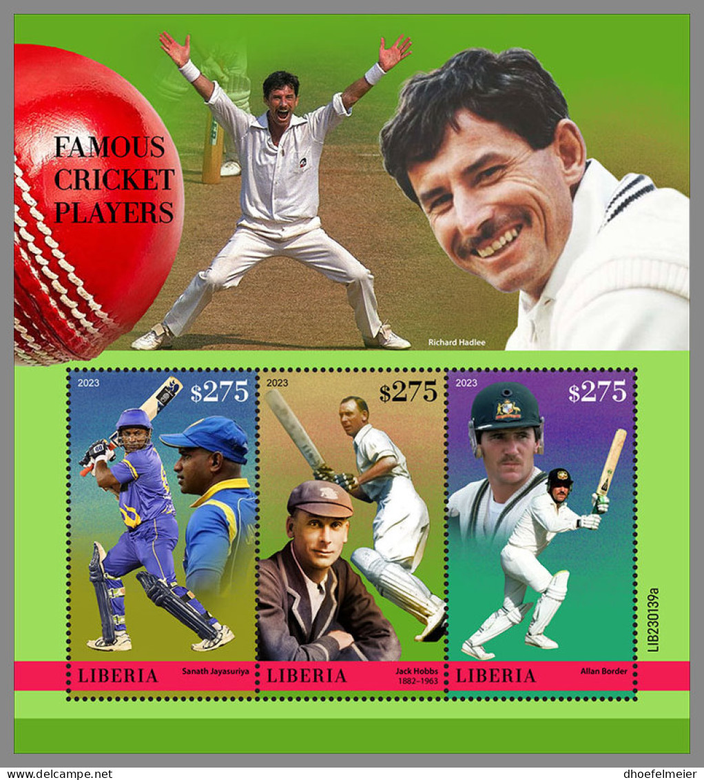 LIBERIA 2023 MNH Cricket Kricket M/S - OFFICIAL ISSUE - DHQ2338 - Cricket