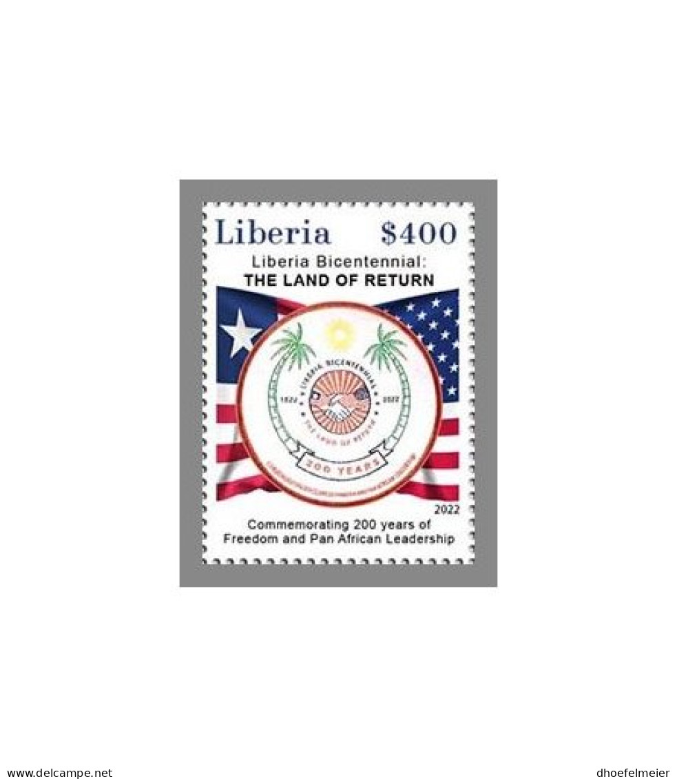 LIBERIA 2023 MNH 200 Years Freedom And Pan African Leadership 1v I - OFFICIAL ISSUE - DHQ2338 - Autres & Non Classés