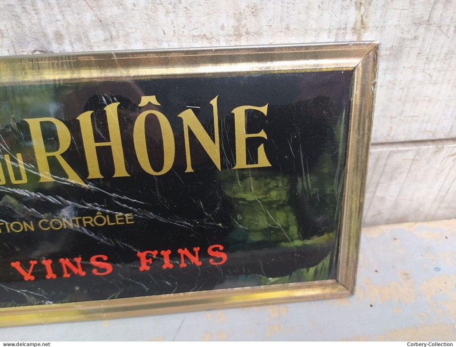Ancienne Publicité Plaque Carton Publicitaire Touraine Cotes Du Rhône Vins Gérin - Paperboard Signs