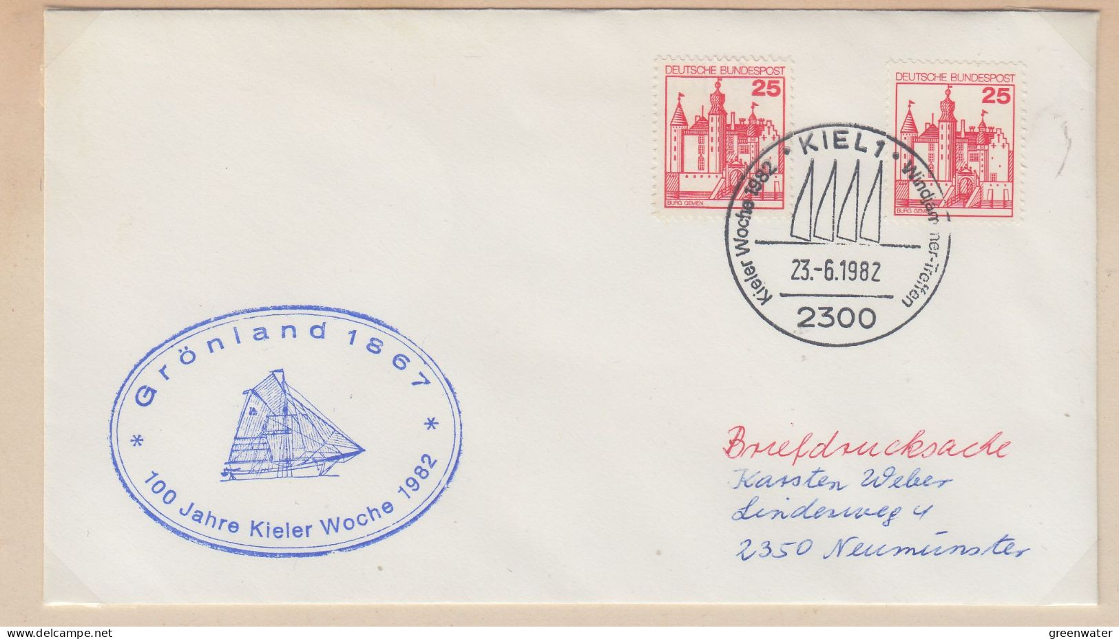 Germany Gronland 1867 100J Kieler Woche Ca 23.6.1982 (IT171) - Événements & Commémorations