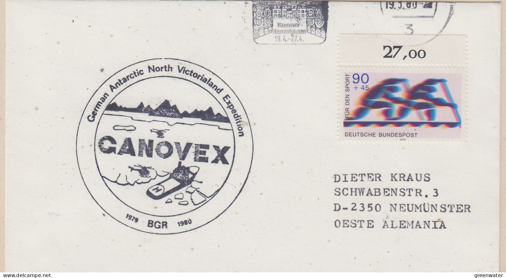 Germany Canovex German Antarctic North Victorialand Expedition Ca 19.3.1980 (IT171C) - Événements & Commémorations