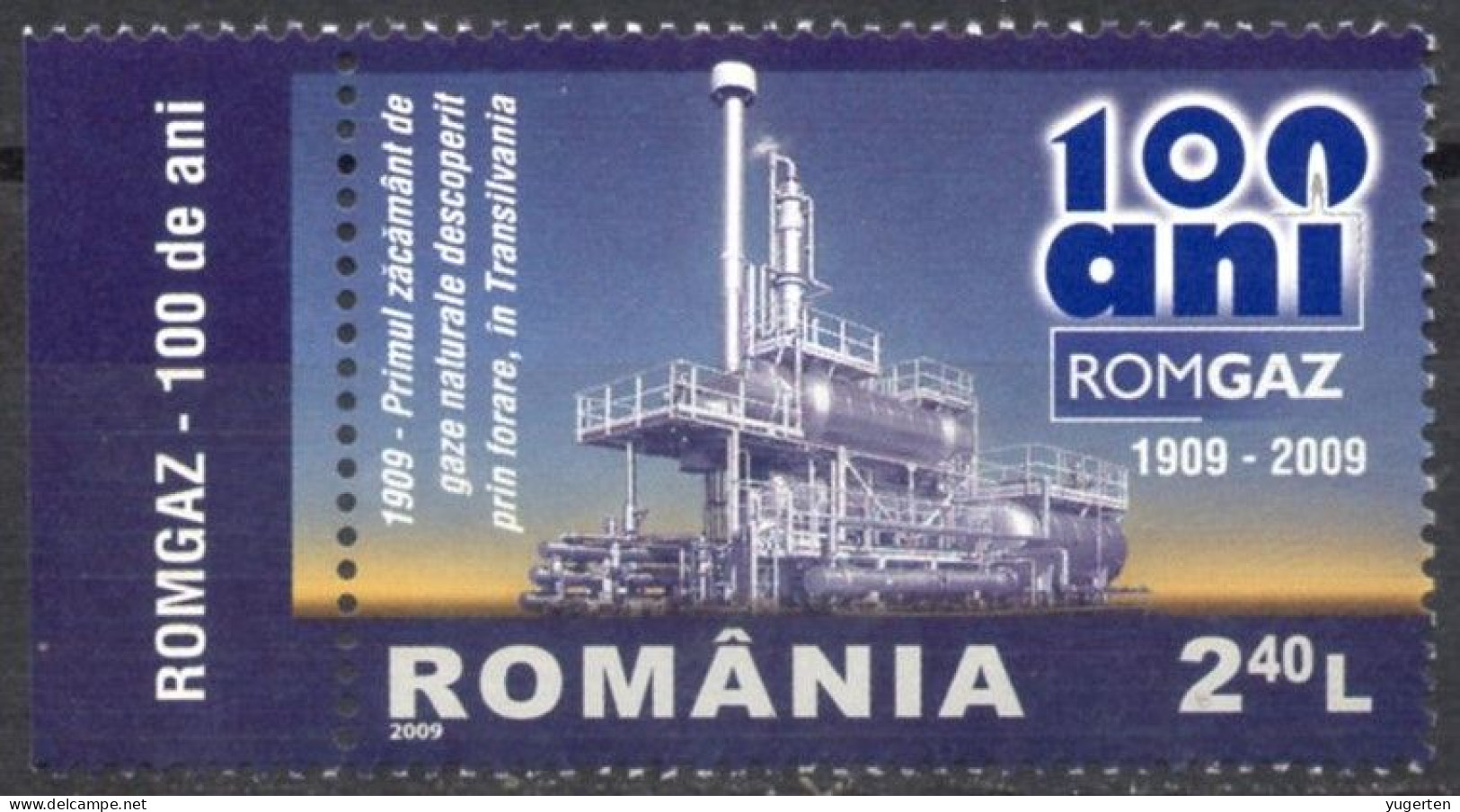 ROMANIA 2009 - 1v - MNH** Society Of Natural Gas - Petroleum - Mineral Gaz - Energy - Gas