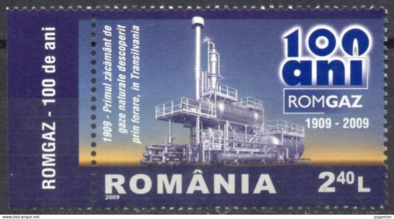 ROMANIA 2009 - 1v - MNH** Society Of Natural Gas - Petroleum - Mineral Gaz - Energy - Gaz