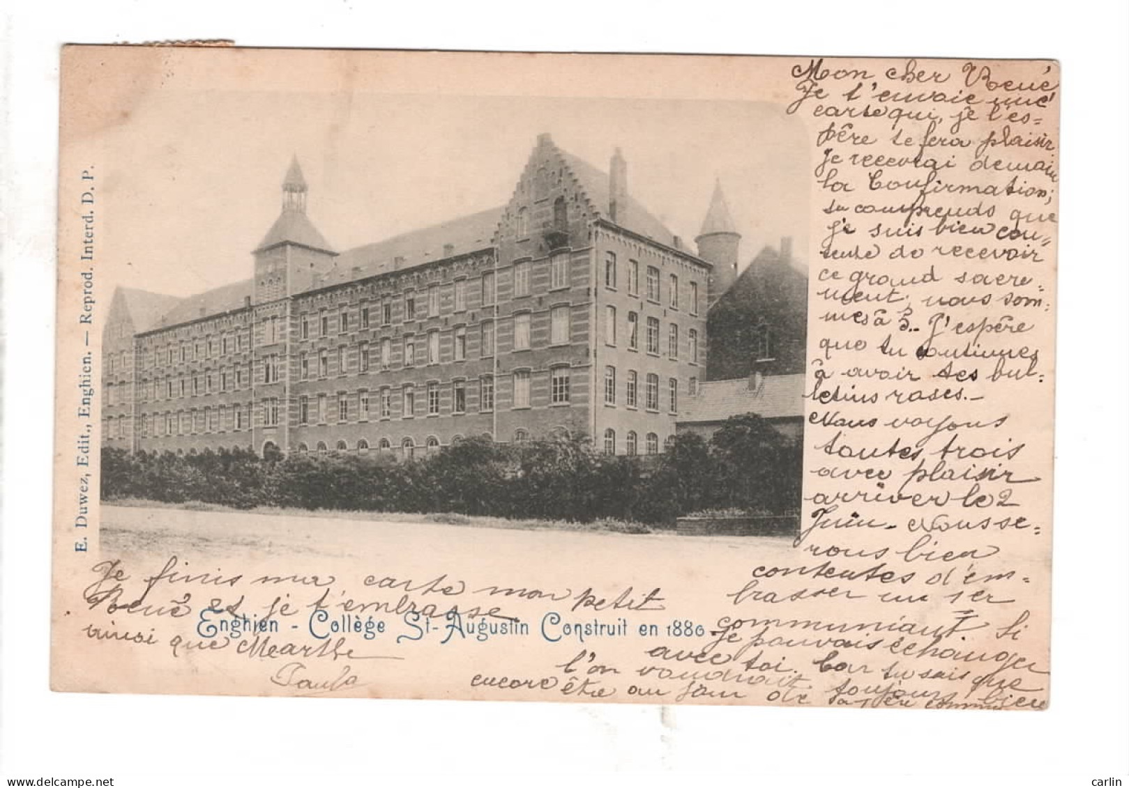 ENGHIEN - EDINGEN - Collège St Augustin Construit En 1886 - Enghien - Edingen