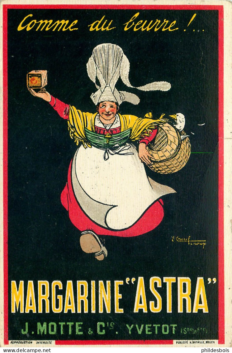 Carte PUBLICITAIRE   " Comme Du Beurre  "  ASTRA Margarine - Publicité