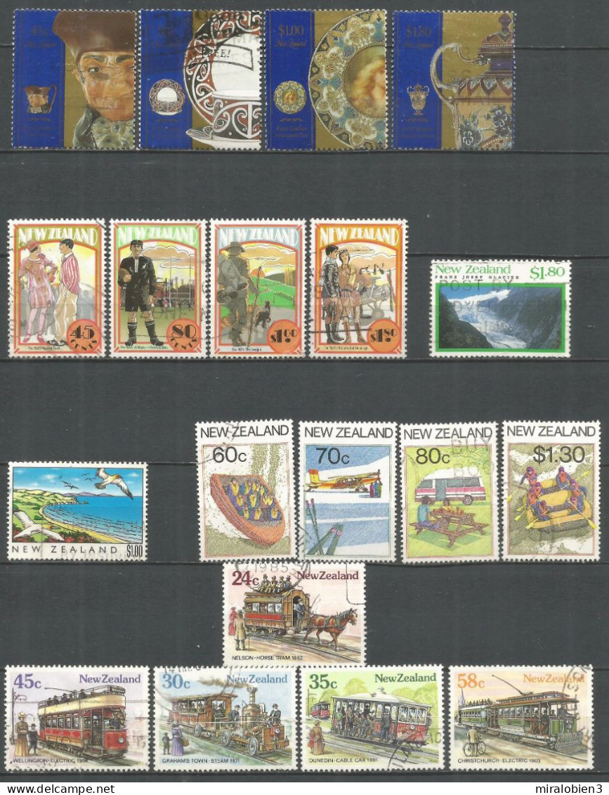 NUEVA ZELANDA CONJUNTO DE SELLOS USADOS INCLUYE VALORES ALTOS - Used Stamps