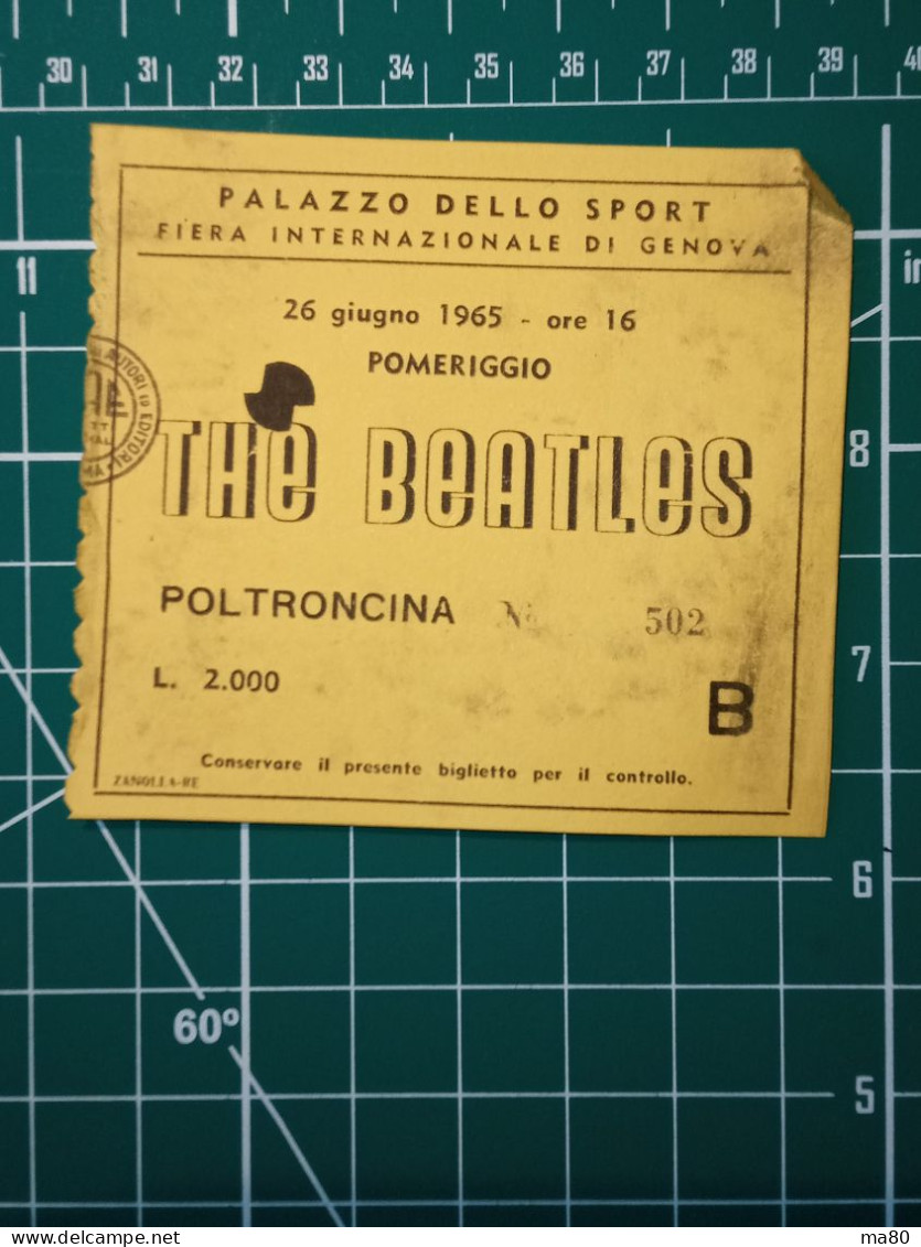 A SCELTA 1 TICKET SU 18 DISPONIBILI: THE BEATLES BIGLIETTO CONCERTO RIPRODUZIONE RECENTE NO 60'S - Concert Tickets
