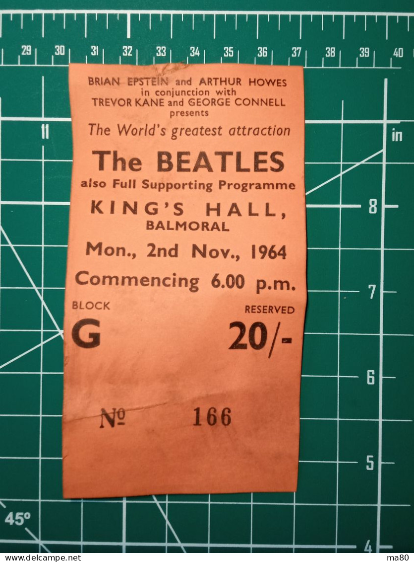 A SCELTA 1 TICKET SU 18 DISPONIBILI: THE BEATLES BIGLIETTO CONCERTO RIPRODUZIONE RECENTE NO 60'S