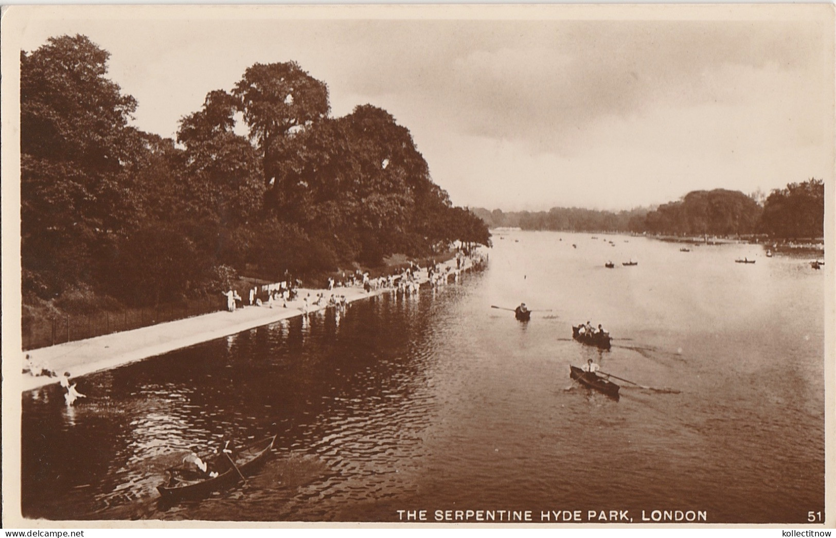 THE SERPENTINE - HYDE PARK - LONDON - REAL PHOTOGRAPH - Hyde Park