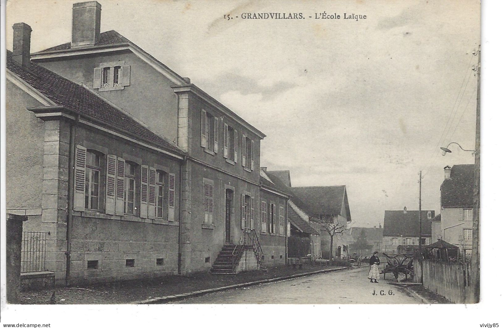 90 - GRANDVILLARS - T.Belle Vue Animée De L'Ecole Laîque - Grandvillars