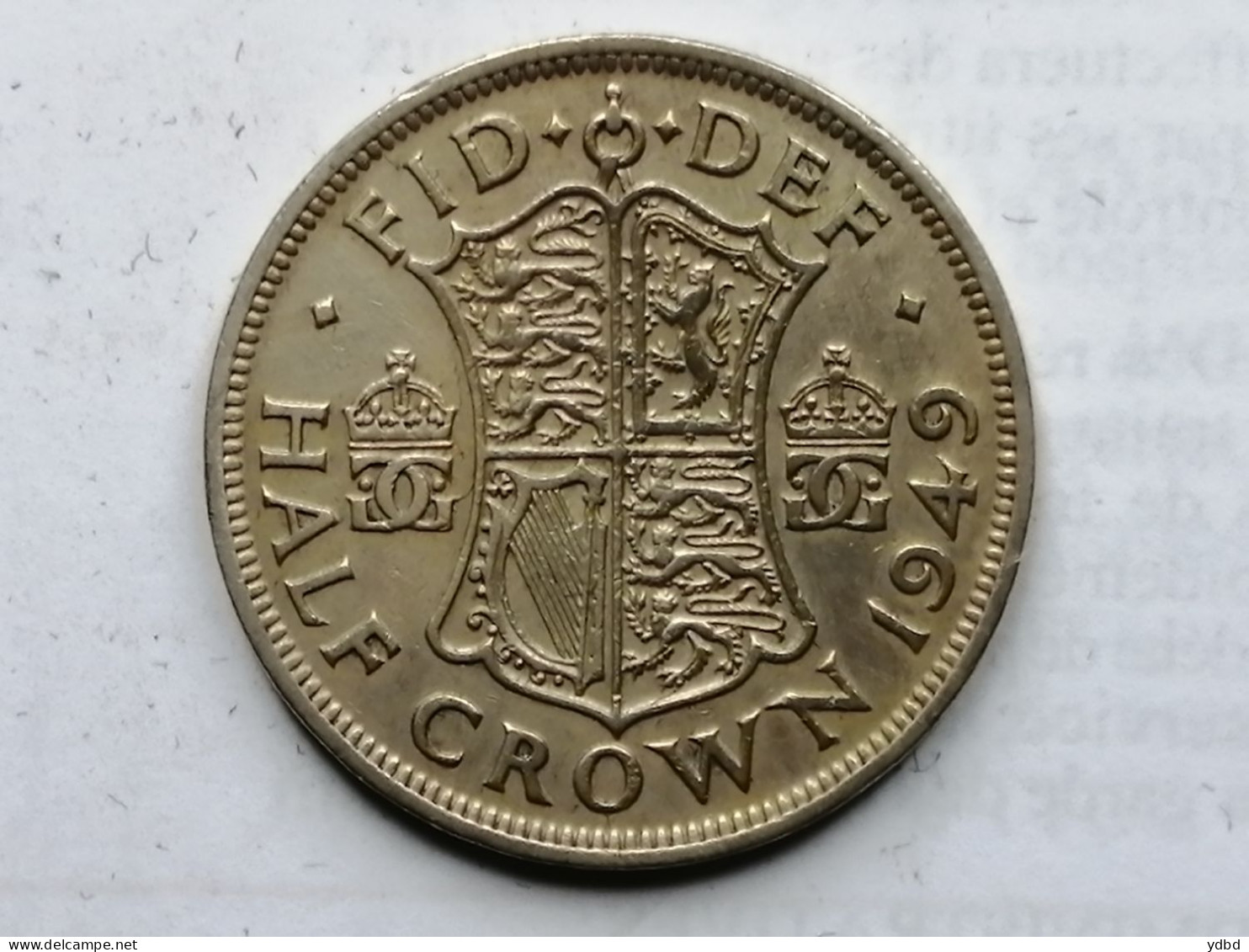 ROYAUME UNI = UNE PIECE DE  MONNAIE  DE HALF CROWN  DE 1949 - K. 1/2 Crown