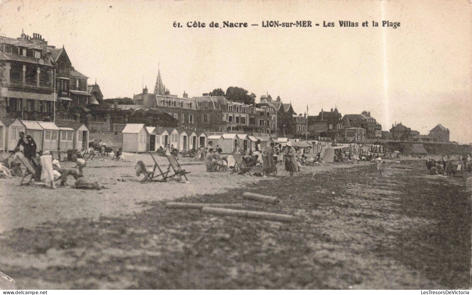 FRANCE - Caen - Lion Sur Mer - Les Villas Et La Plage - Carte Postale Ancienne - Courseulles-sur-Mer