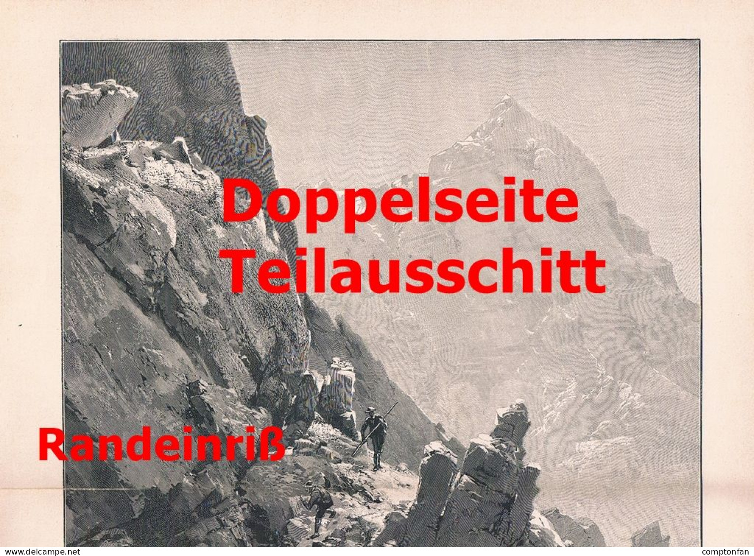D101 2477 Zeno Diemer Ammergebirge Bergsteiger Kunstblatt 1897 !!! - Altri & Non Classificati