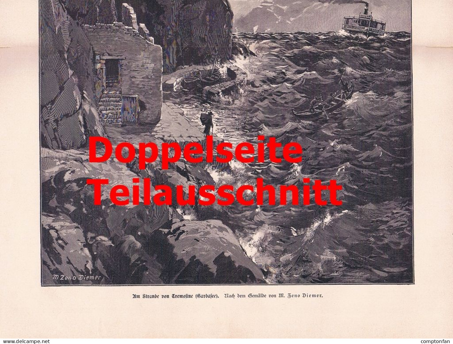 D101 2478 Zeno Diemer Tremosine Gardasee Kunstblatt 1898 !!! - Otros & Sin Clasificación