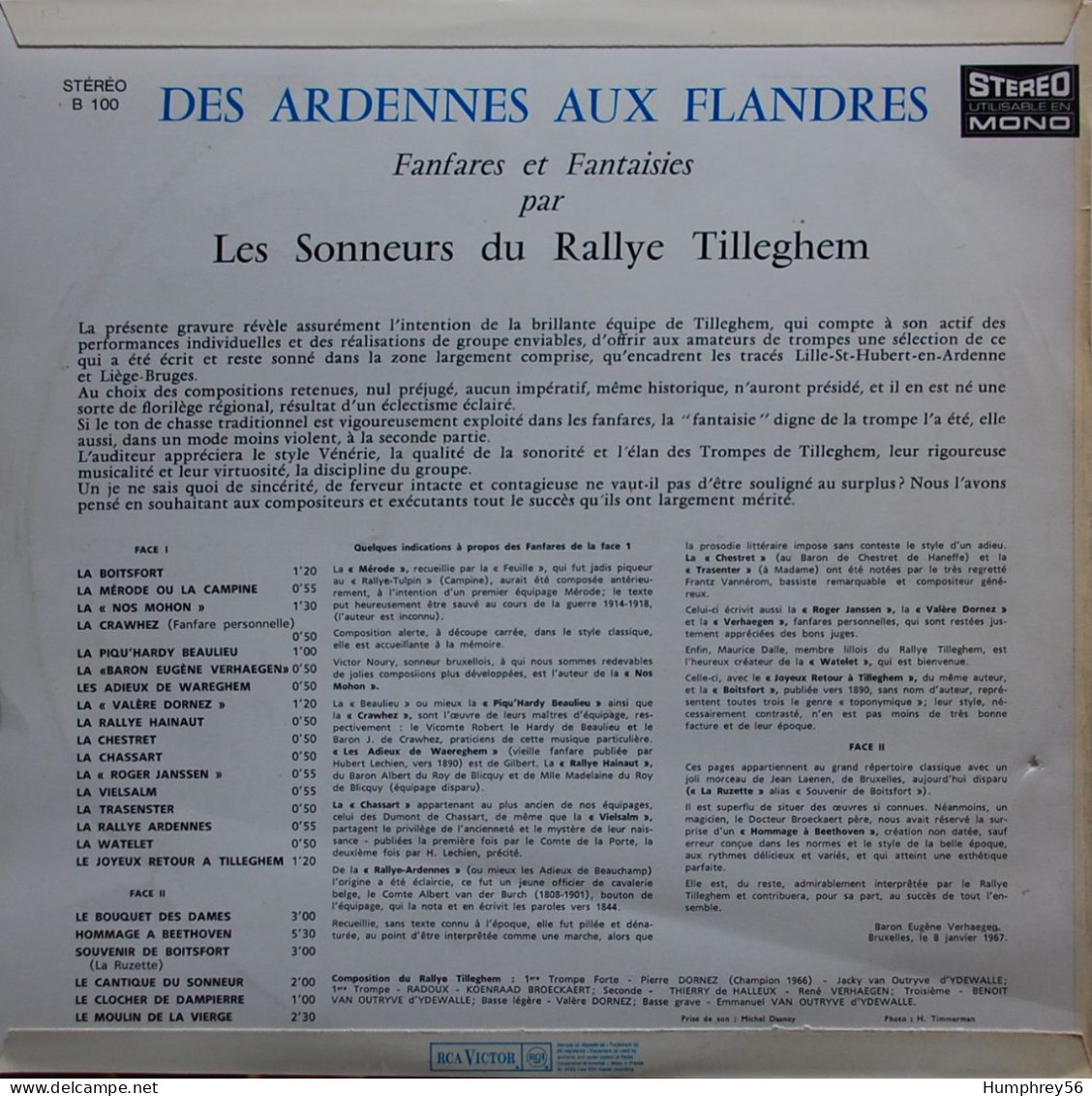 1967 - Le RALLYE TILLEGHEM - Des Ardennes Aux Flandres: Fanfares Et Fantaisies Par Le Rally Tilleghem - Strumentali