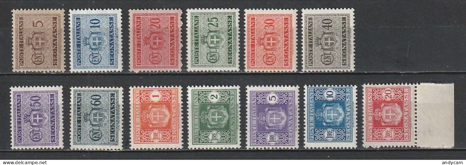 1945 LUOGOTENENZA SEGNATASSE NO FASCI NO FILIGRANA SERIE COMPLETA NUOVO @ - Postage Due