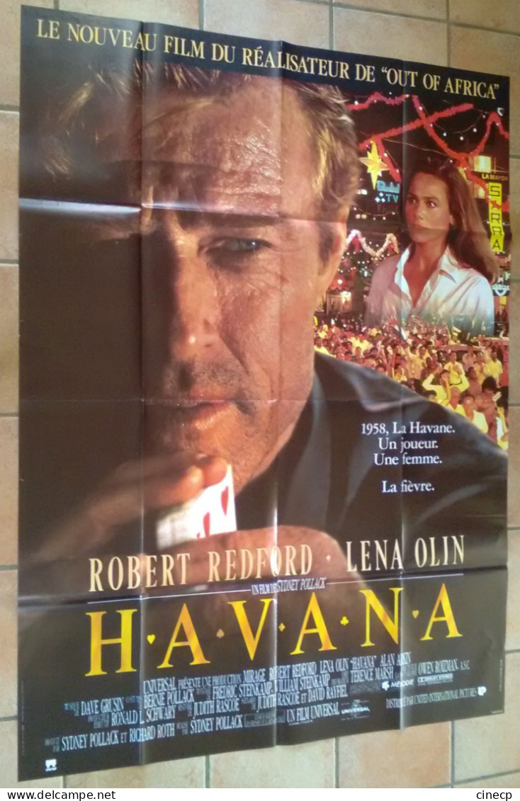 AFFICHE CINEMA FILM HAVANA Robert REDFORD Sydney POLLACK 1990 TBE CUBA LA HAVANE - Affiches & Posters