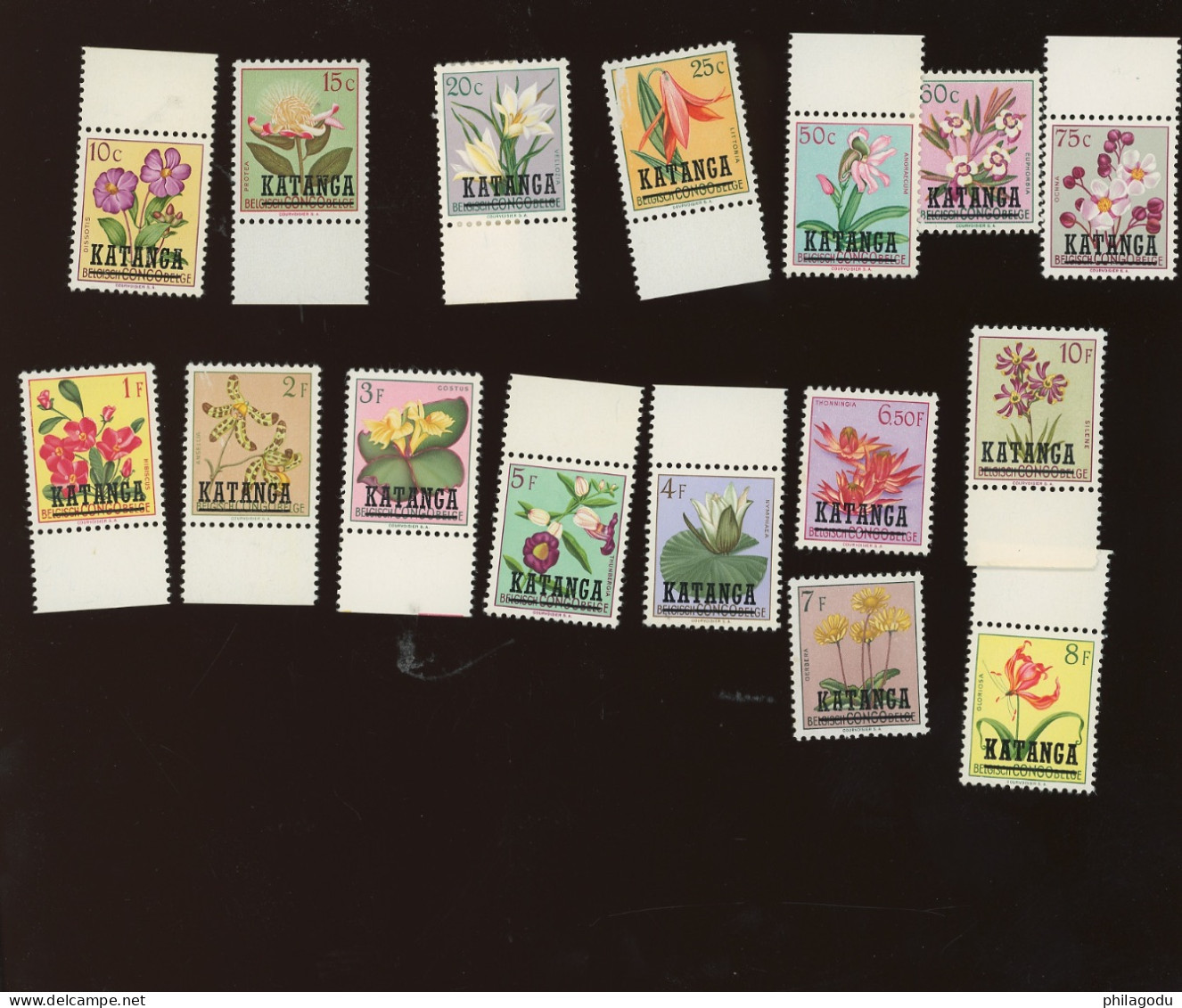 23/39 **.  KATANGA Fleurs Blumen  17v Complet.  Cote 95,--€. Postfris MNH - Katanga