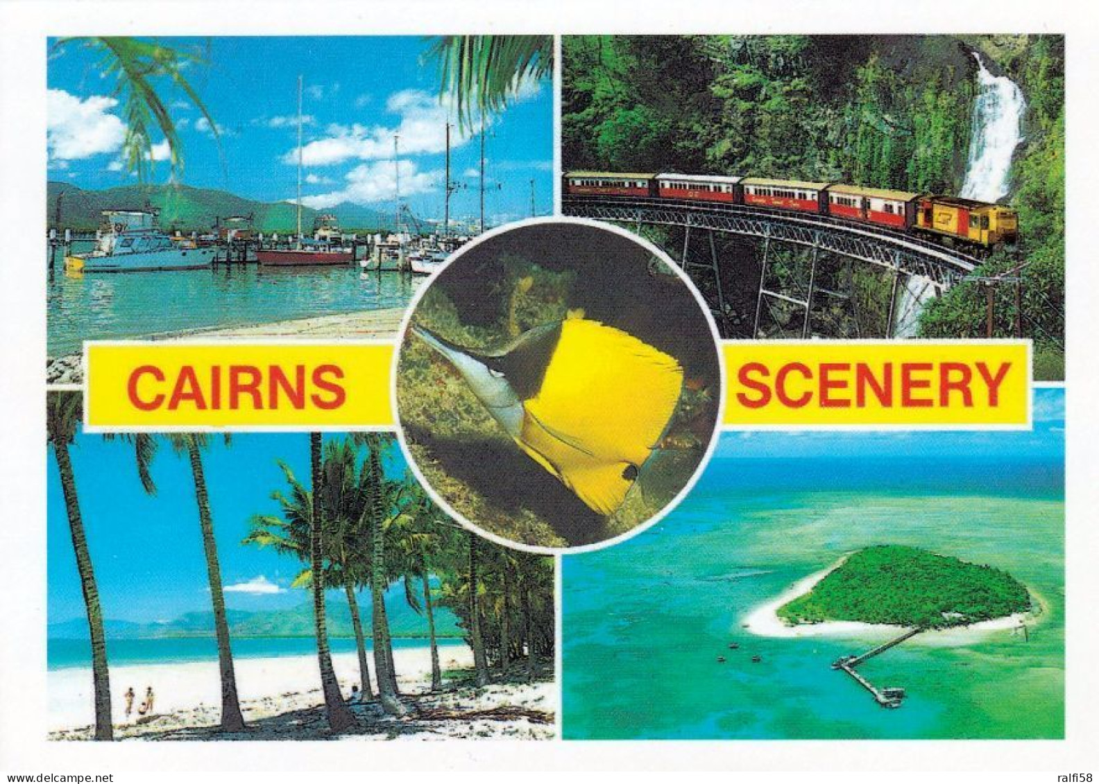 1 AK Australien * Ansichten Von Cairns - Green Island - Marlin Jetty - Kuranda Train At Stone Greek Falls - 4 Mile Beach - Cairns