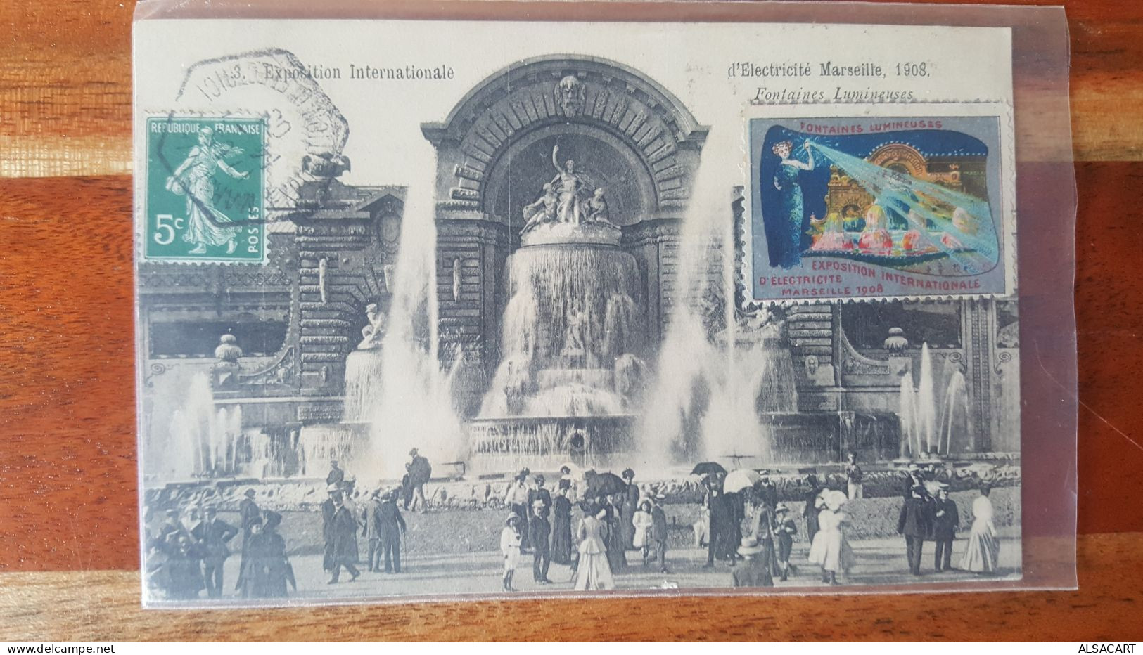 Lot De 6 Cartes Sur L'exposition Internationale D'electricité , Une Carte Avec Vignette Et Cachet - Exposition D'Electricité Et Autres