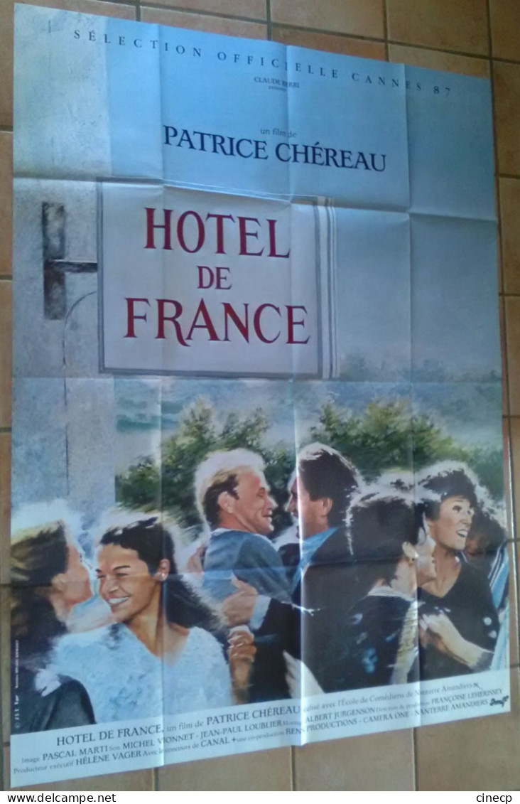 AFFICHE CINEMA FILM HOTEL DE FRANCE Patrice CHEREAU Laurent GREVIL 1987 TBE Dessin BERNHARDT - Affiches & Posters