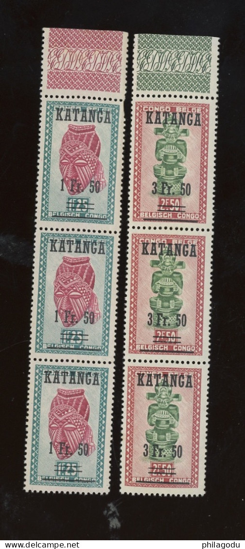 18 Et 19 ** .  KATANGA 1F50 Masque Et 3F50 Statuette. Dépareillés X 3 - Katanga