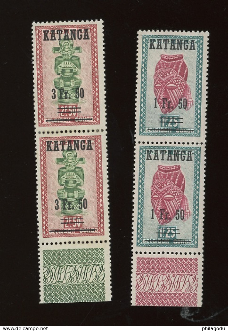 18 Et 19 ** .  KATANGA 1F50 Masque Et 3F50 Statuette. Dépareillés X 2 - Katanga