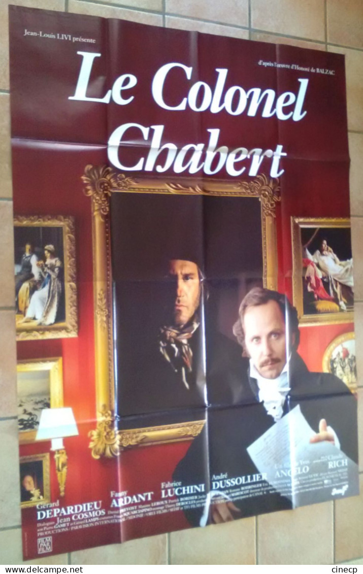 AFFICHE CINEMA FILM COLONEL CHABERT DEPARDIEU LUCHINI 1994 TBE BALZAC - Affiches & Posters