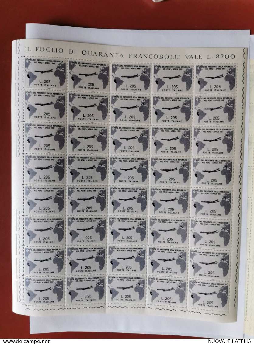 ITALIA 1961 GRONGHI FOGLI INTERI - Full Sheets