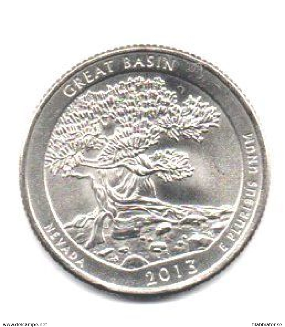 2013 - Stati Uniti 25 Cents - Quarter Great Basin   P     ------ - 2010-...: National Parks