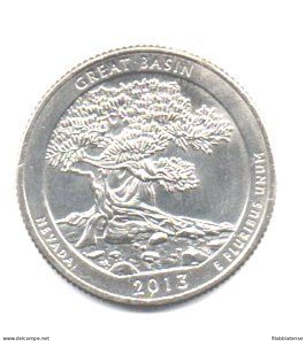 2013 - Stati Uniti 25 Cents - Quarter Great Basin   S     ------ - 2010-...: National Parks