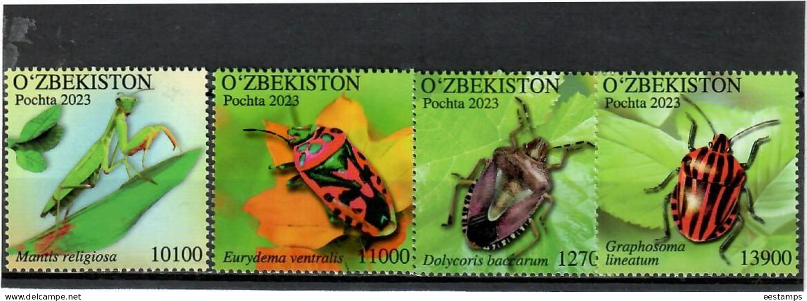 Uzbekistan 2023 . Insects. 4v. - Oezbekistan