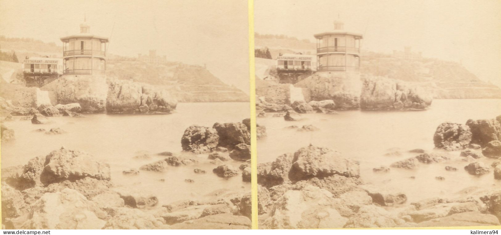 NICE  /  LA  RESERVE  /  Cliché Stéréoscopique, Tirage Argentique ( Vers 1875 ) - Cámaras Fotográficas