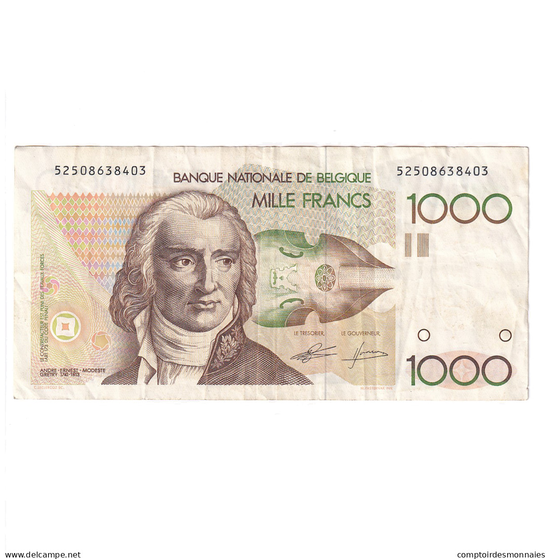 Billet, Belgique, 1000 Francs, KM:144a, TTB - 1000 Francs