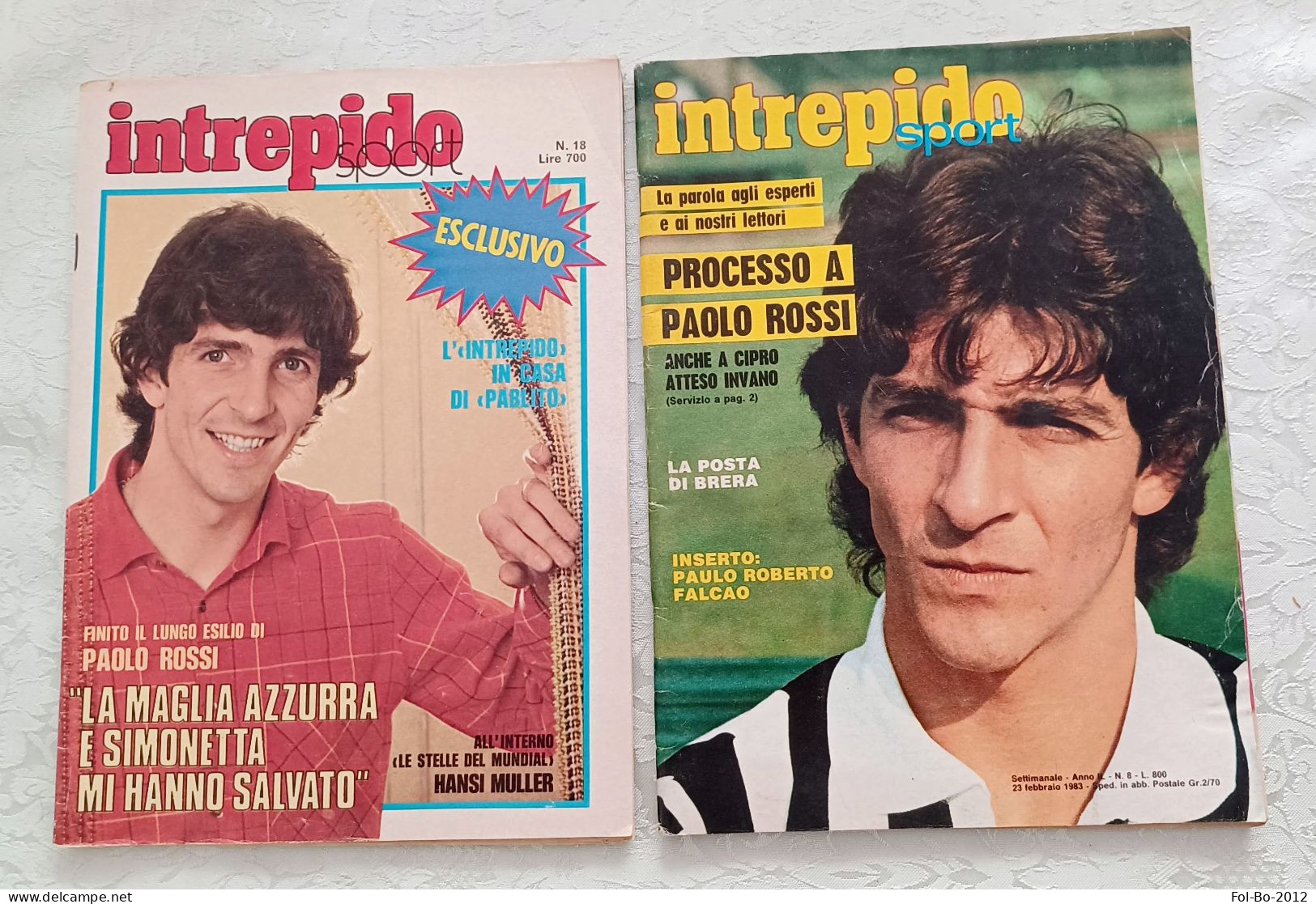 Paolo Rossi.intrepido N 18 1982 N 8.1983 - Premières éditions