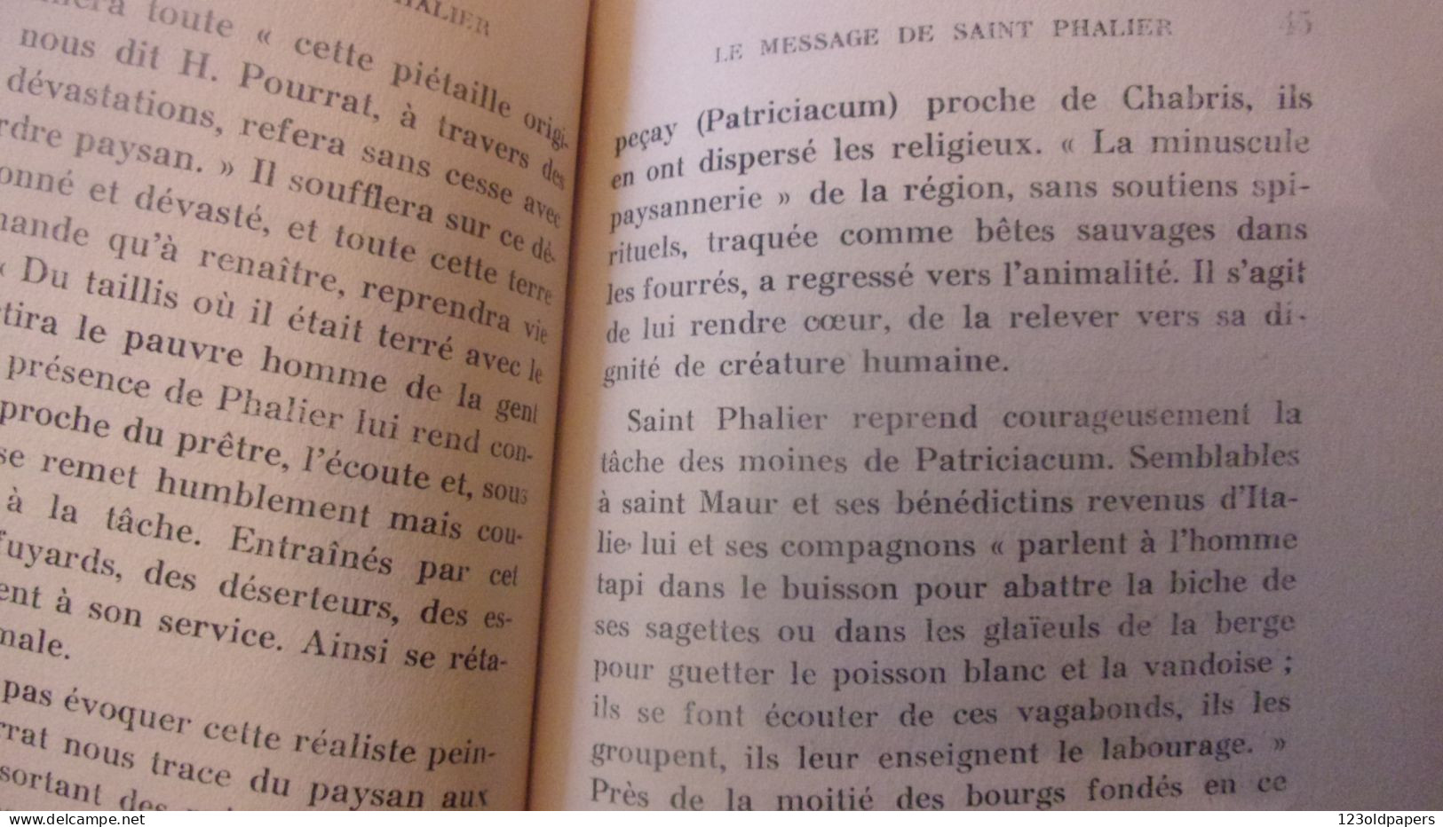 BERRY INDRE  BOURGES CHABRIS CM CHARPENTIER LE MESSAGE DE SAINT PHALIER APOTRE DE CHABRIS 1944 - Centre - Val De Loire