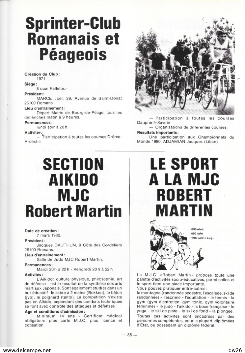 2 Revues OMS Office Municipal Des Sports à Romans 1983-1989 - USRP, Vélo, Athlétisme, Gymnastique... Photos Et Articles - Andere & Zonder Classificatie