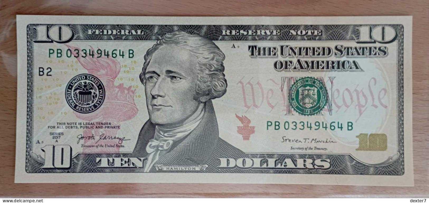 USA 10 Dollars 2017-A Mnuchin B2 New York UNC - Biljetten Van De  Federal Reserve (1928-...)