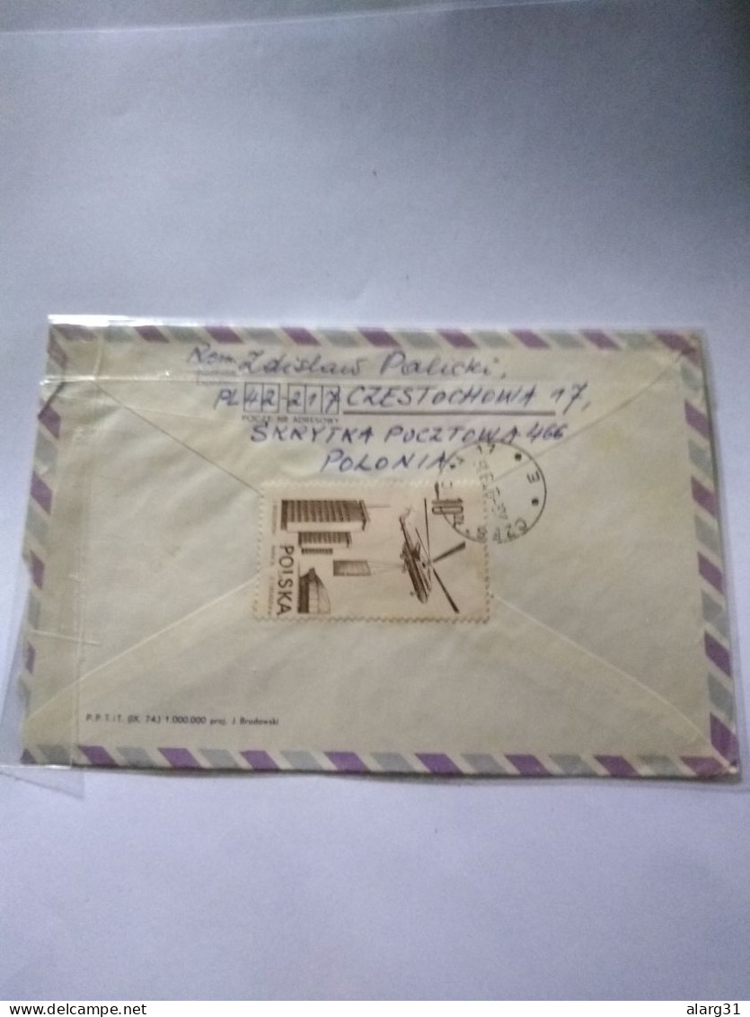 Quality Registered Air Postal Stat.cover.additional Air Def*2 Copérnicus.to Argentina.czestochowa 1979e7 Reg Post Conm. - Avions