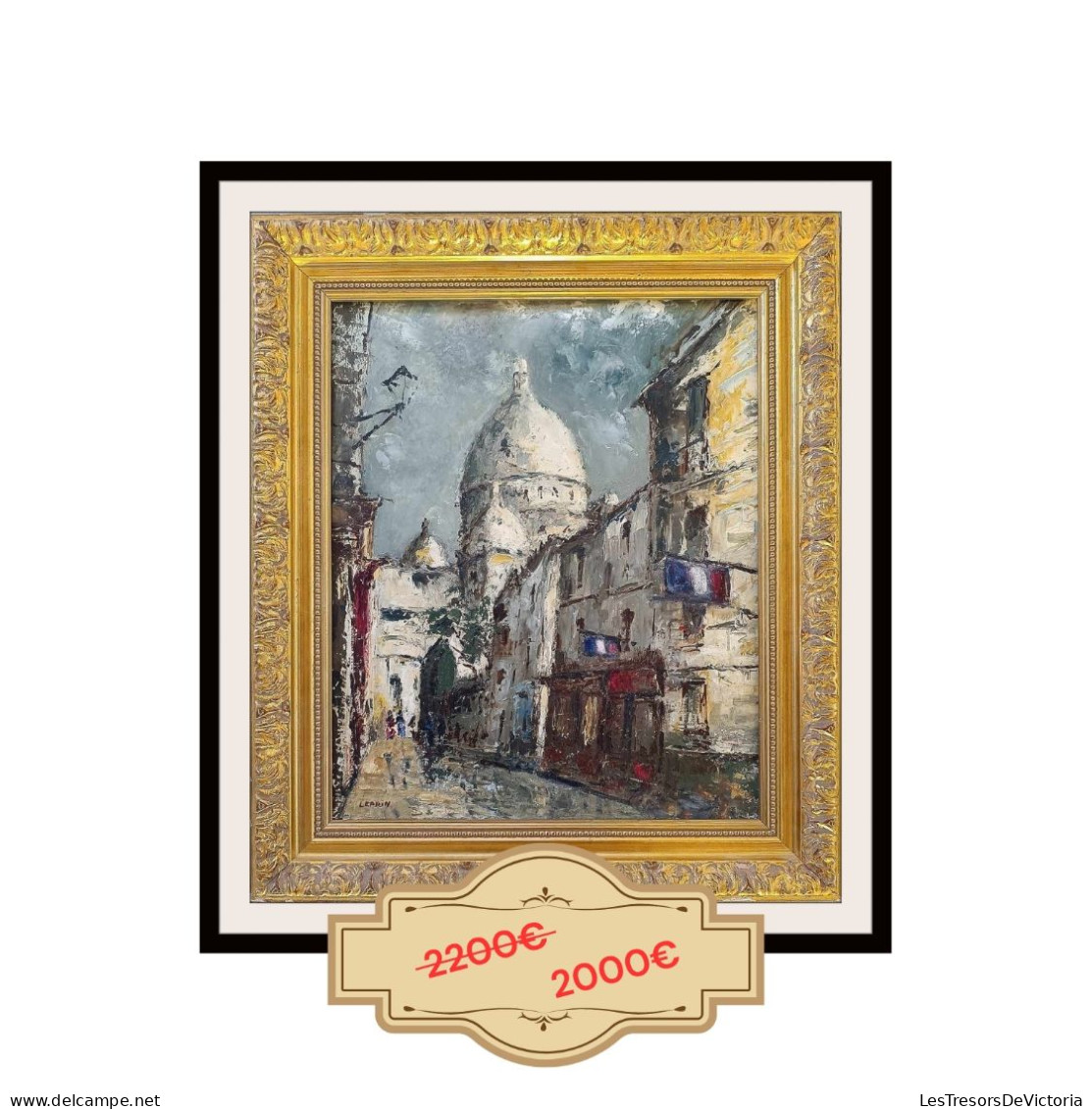 Tableau De Leprin - Paris Montmartre Rue Du Chevalier De La Barre - #AffairesConclues - Oleo